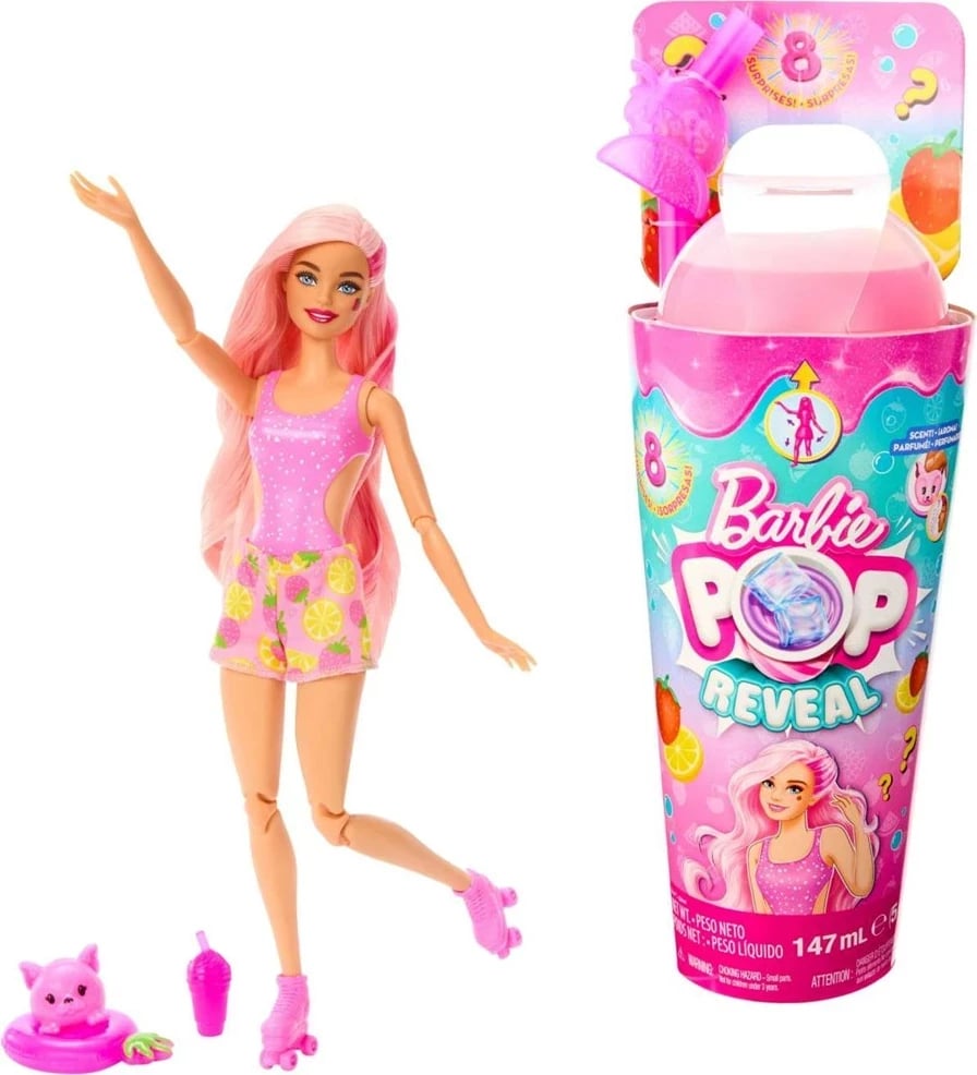 Lojë Barbie Pop Reveal me kukull, aksesorë, rozë