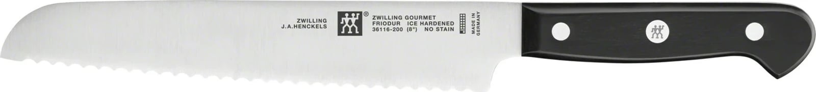 Thikë buke ZWILLING Gourmet, 20 cm, Inox, Dorezë plastike, E zezë