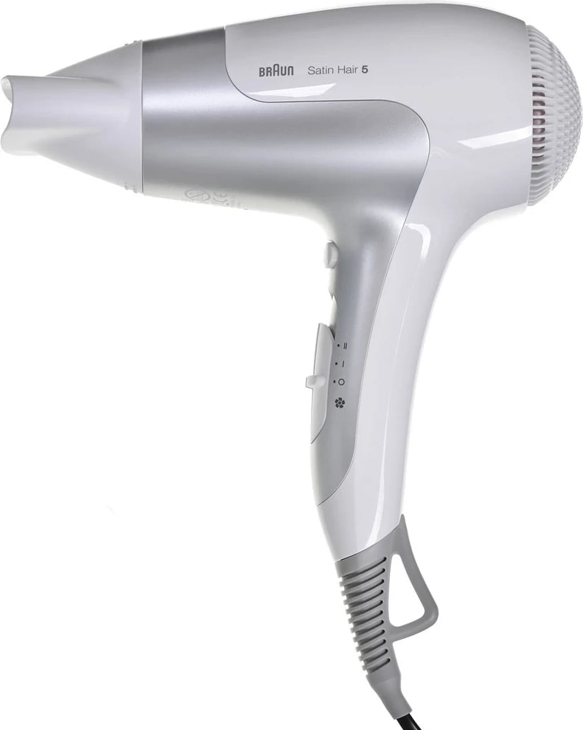Tharëse për flokë Braun HD580, 2500W, e bardhë/e argjend 