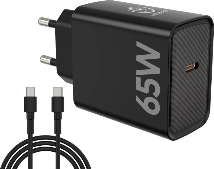 Karikues murali Rebeltec H1065 GaN3, 65W, USB-C, 2m, i zi