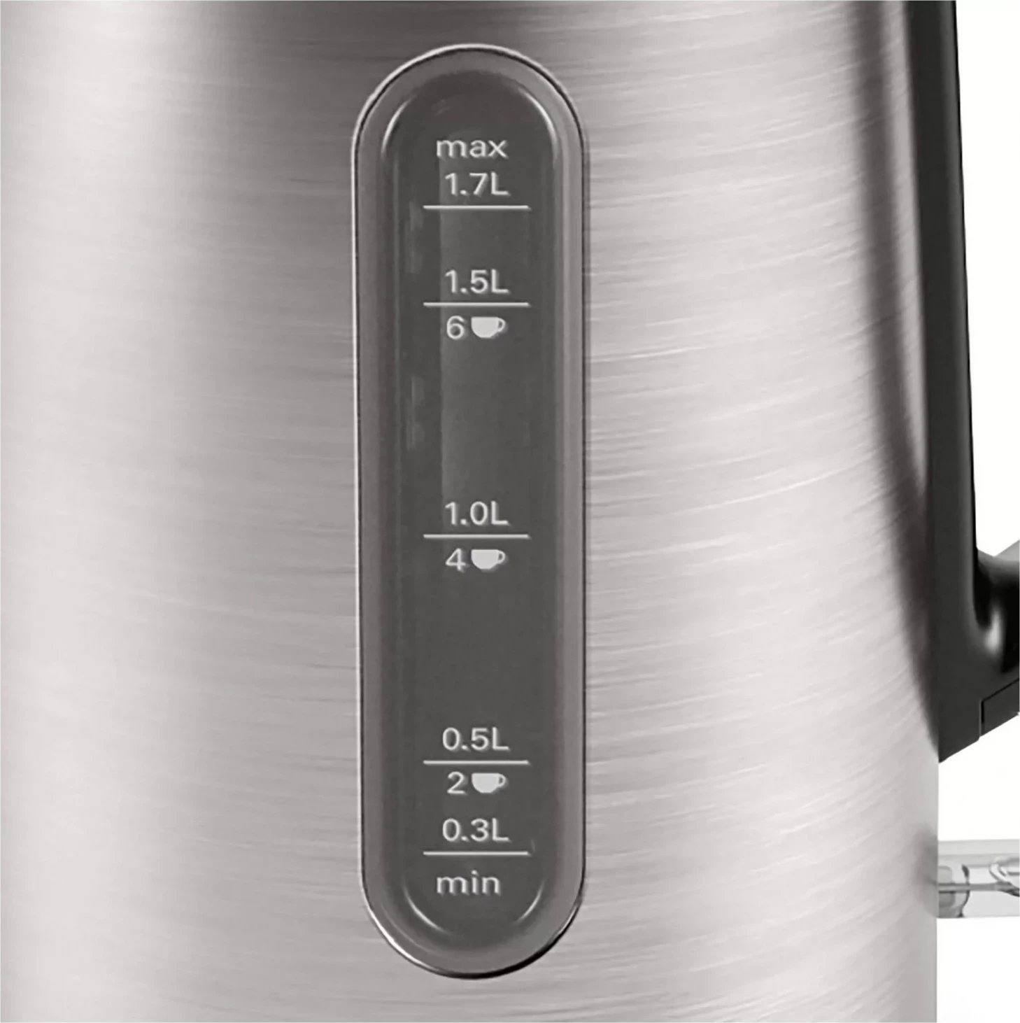 Çajnik Bosch DesignLine TWK4P440, 1.7 litra, 2400W, ngjyrë argjendi