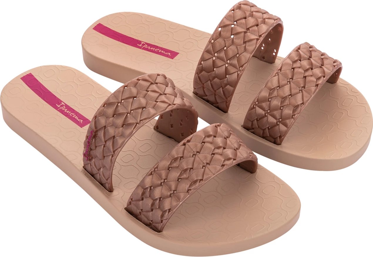 Flip-flopa për femra Ipanema, bezhë-rozë