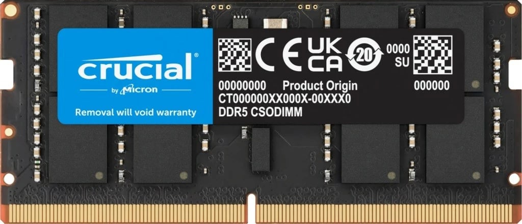 RAM Memorje Crucial DDR5 SODIMM 16GB, 6400 MHz, CL52, për laptop