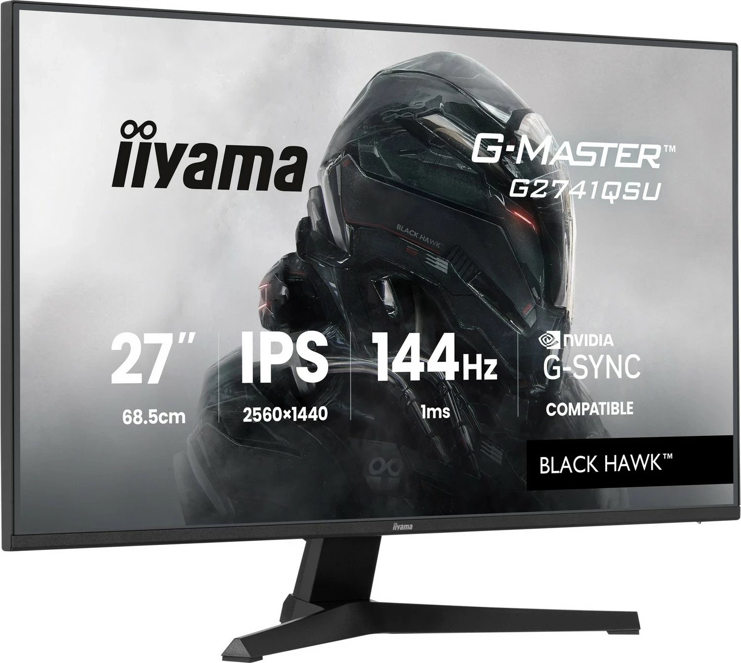 Monitor gaming iiyama G-Master G2741QSU-B1, 27 inch, QHD, 144Hz, IPS, zi