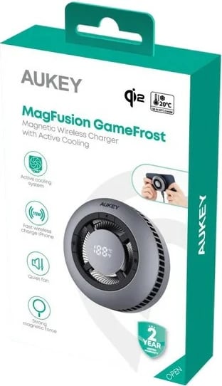 Karikues wireless AUKEY LC-G10 MagFusion GameFrost Qi2, 15W, USB-C, Gri
