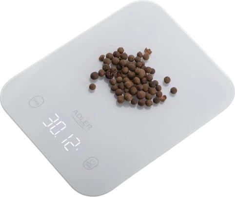 Peshore kuzhine, Adler, AD 3181, kapacitet 10 kg, ekran LED, platformë xhami e temperuar 3 mm, gri