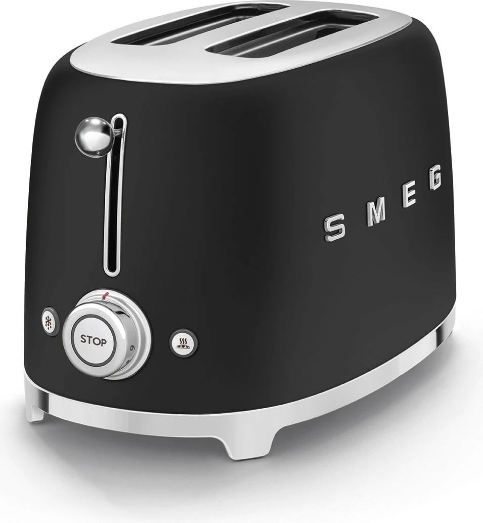 Toaster SMEG TSF01BLMEU, 950W, 2 feta, ngjyrë e zezë