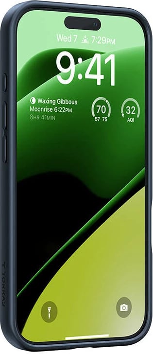 Mbështjellës Torras Ostand Pro për iPhone 16, i zi