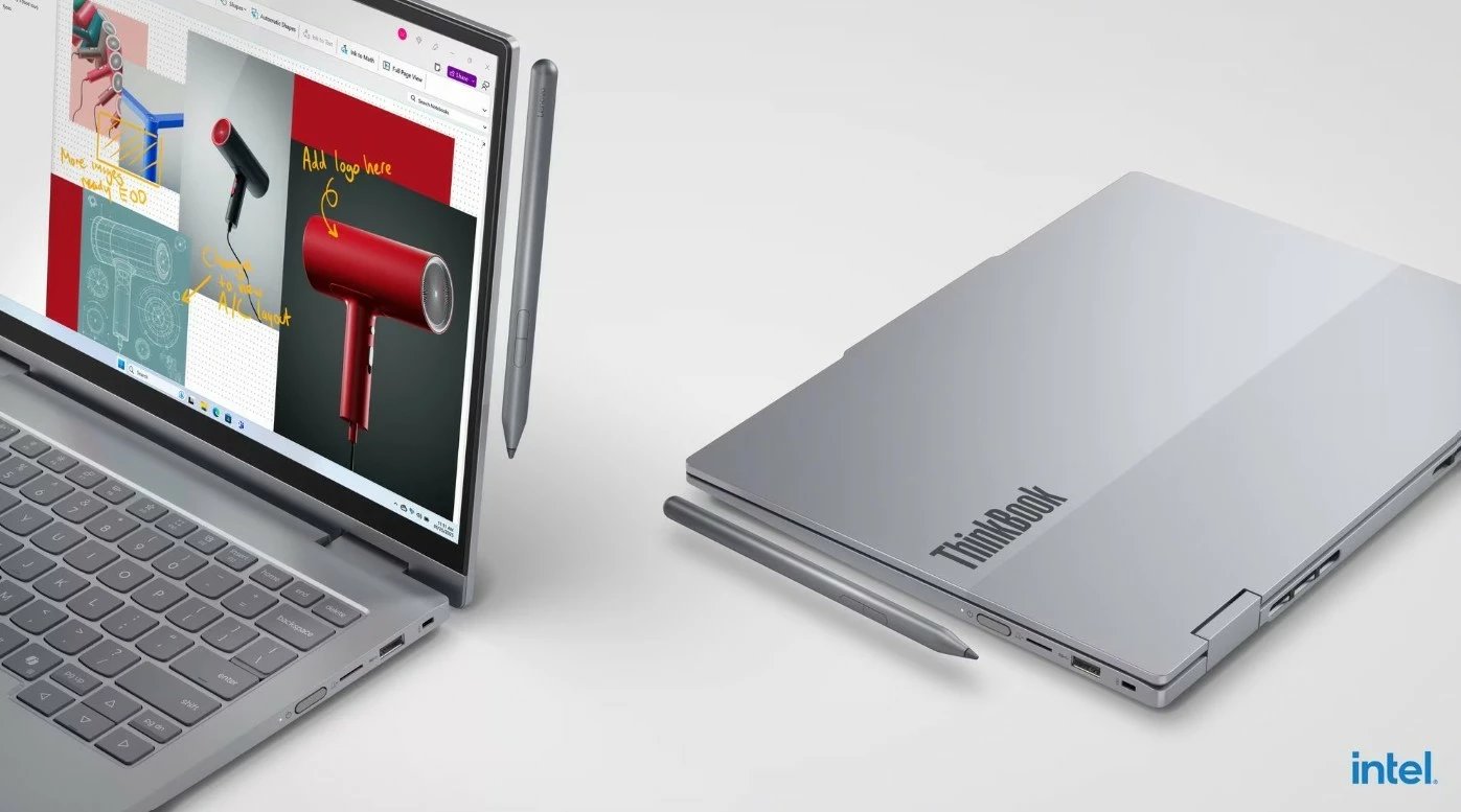 Laptop Lenovo ThinkBook 14 2-in-1 G5, Intel Core Ultra 5 225U, 16 GB RAM, 512 GB SSD, 14" Touch, Luna Grey