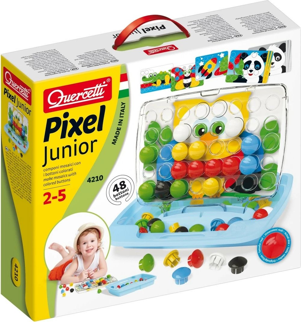 Set mozaiku Quercetti Pixel Mosaic Junior 48 elemente, shumëngjyrësh