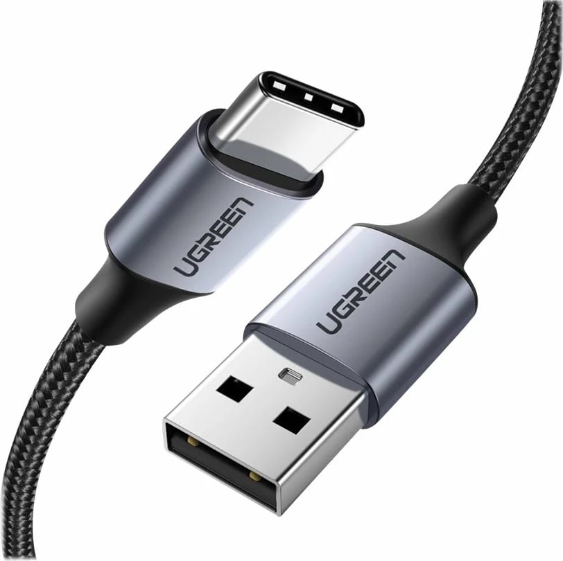 Kabllo USB-C Ugreen 60126, 1m, Quick Charge 3.0, e zezë