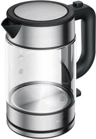 Ibrik elektrik XIAOMI 48366, 1.7L, xham borosilikat, 2200W, e zezë/inox/transparente