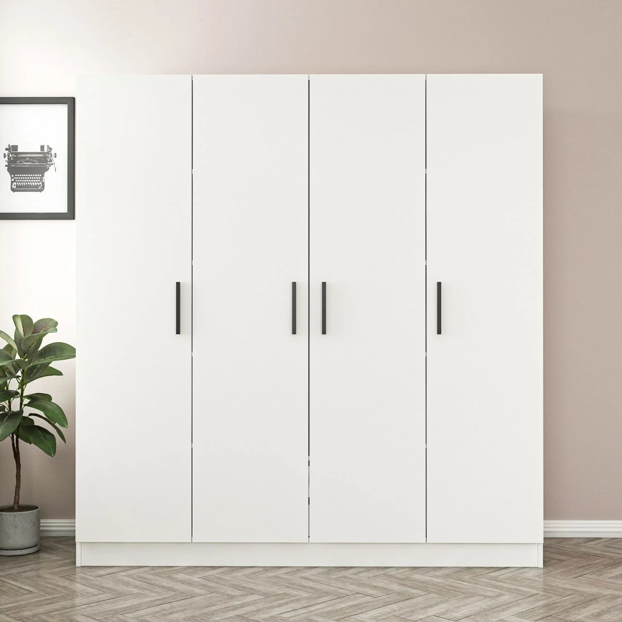 Dollap Skye Decor, i bardhë, 180x210x52cm, 3804