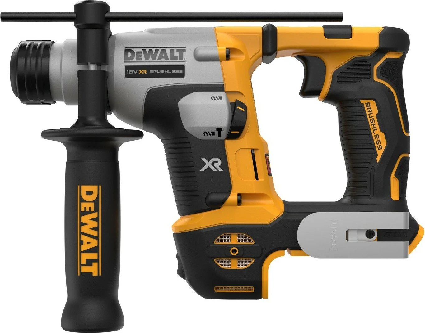 Pistol grip drill DeWALT DCH172NT-XJ, brushless, SDS Plus, 18V, 1.8kg, e verdhë