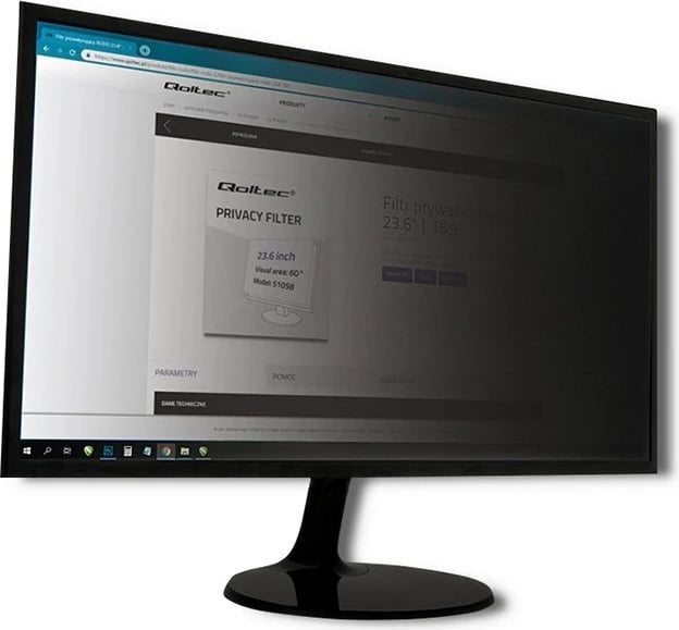 Mbështjellës për monitor Qoltec, transparent