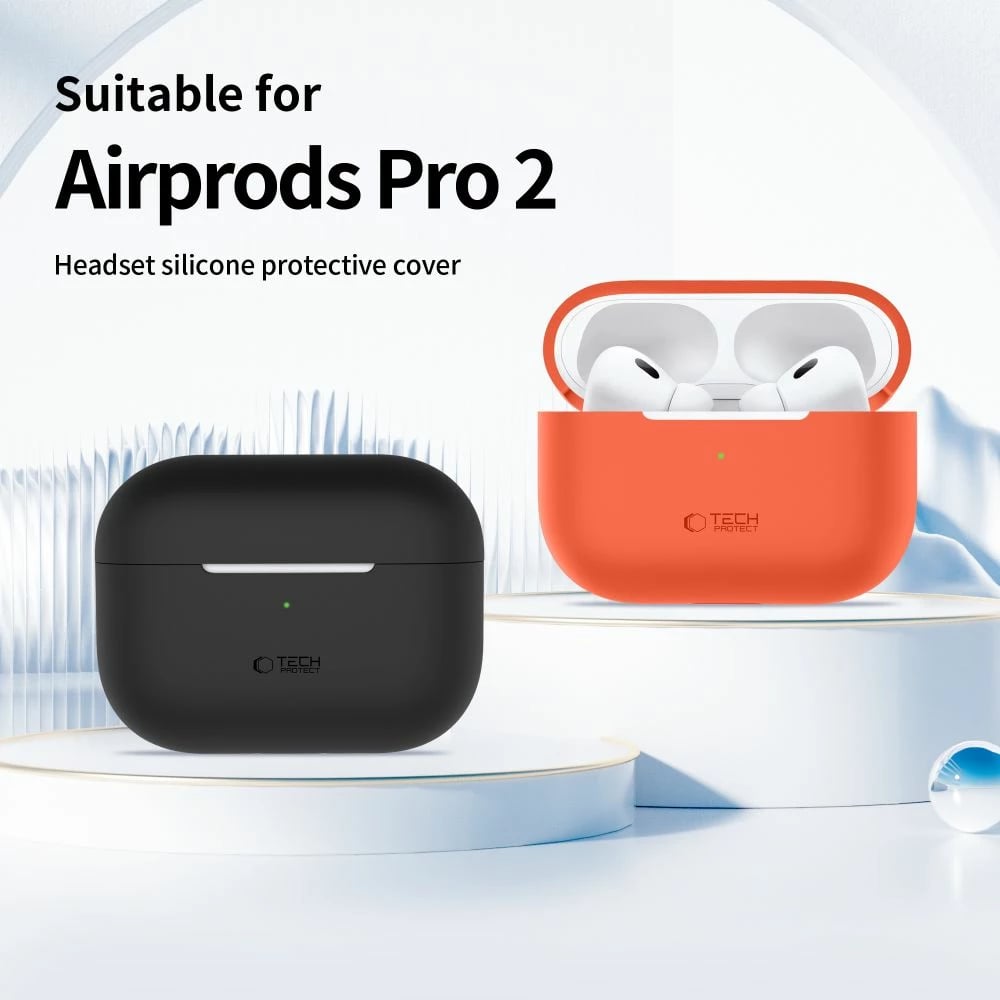 Mbështjellës Tech-Protect për AirPods Pro/Pro 2, Silikon, Kaltër