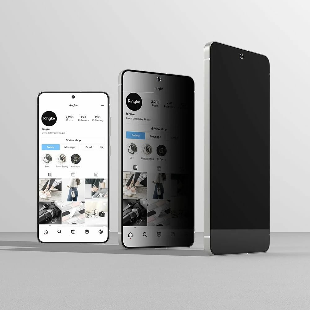 Xham mbrojtës privatësie Ringke Easy Slide për Samsung Galaxy S25 Edge, 2 copë