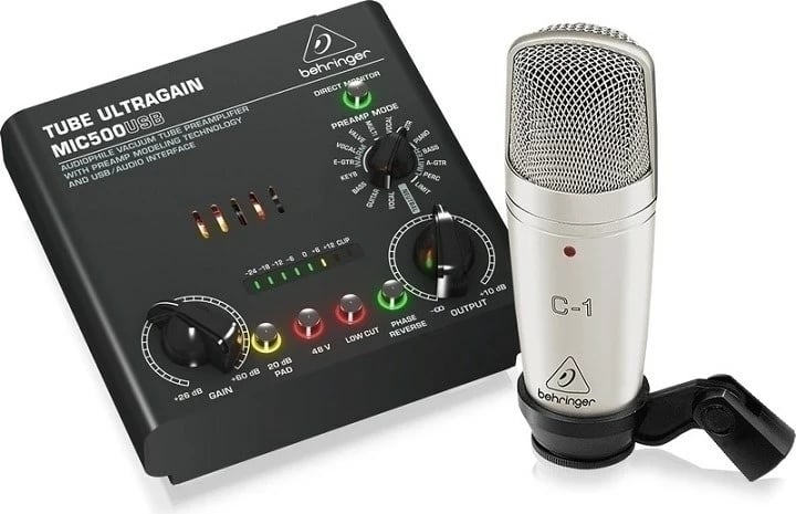 Kit për regjistrim Behringer Voice Studio, mikrofon studio, XLR-3