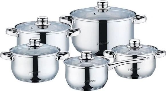 Set me 5 tenxhere Maestro MR-2020 A, çelik inox
