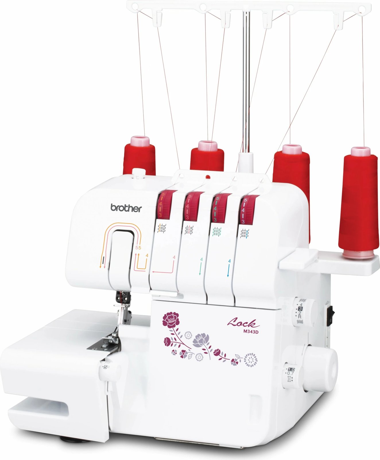 Makine overlock Brother M343D, e bardhë