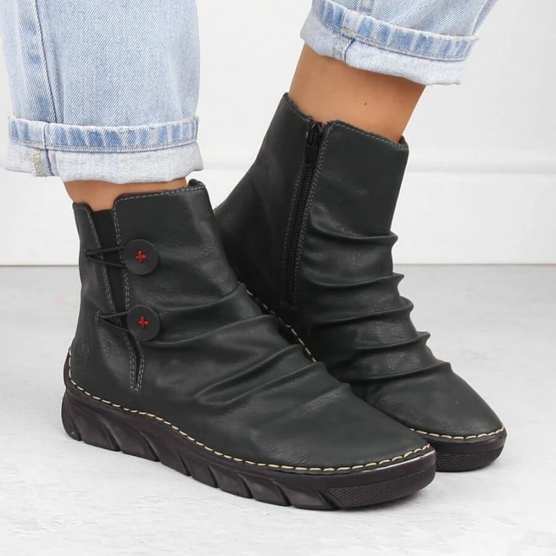 Çizme për femra Rieker, të gjelbra