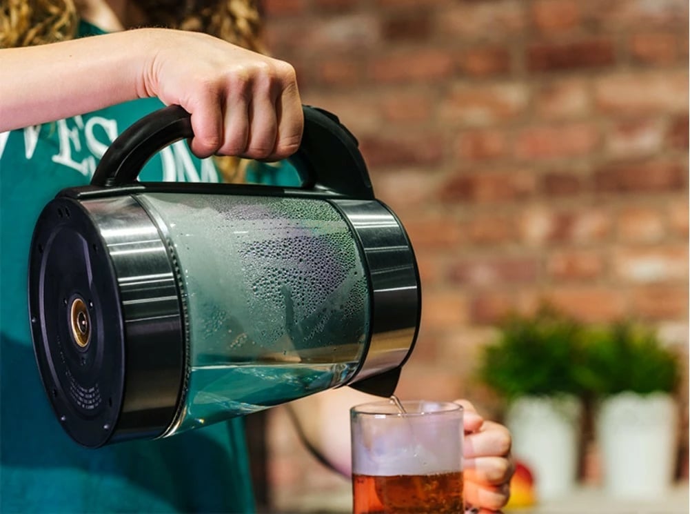 Zierës uji elektrik, Lafe, LAFCZA47618, 1.7 L, 2200 W, xhami, bazë 360°, me ndriçim, e zezë/çelik/transparente