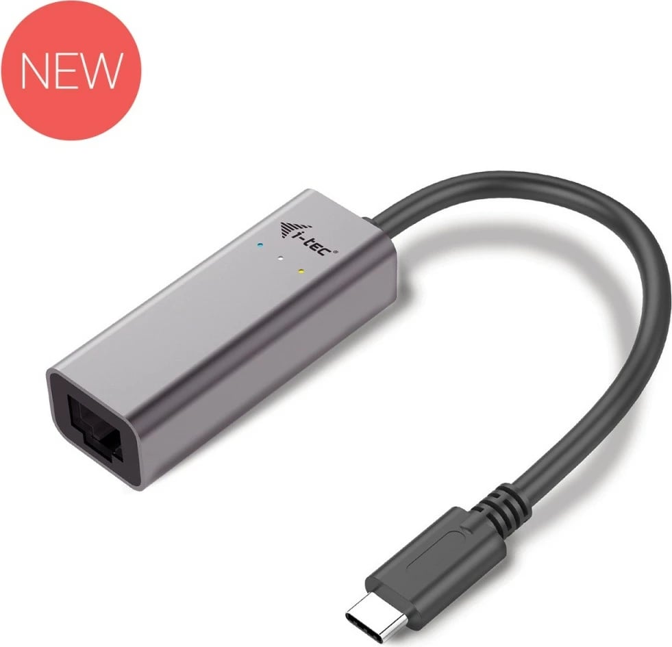 Adapter USB-C në Gigabit Ethernet i-tec C31METALGLAN, metalik
