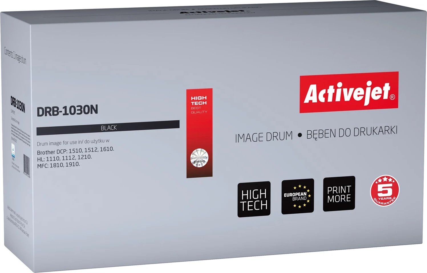 Drum zëvendësues Activejet DRB-1030N për printer Brother DR-1030, i zi