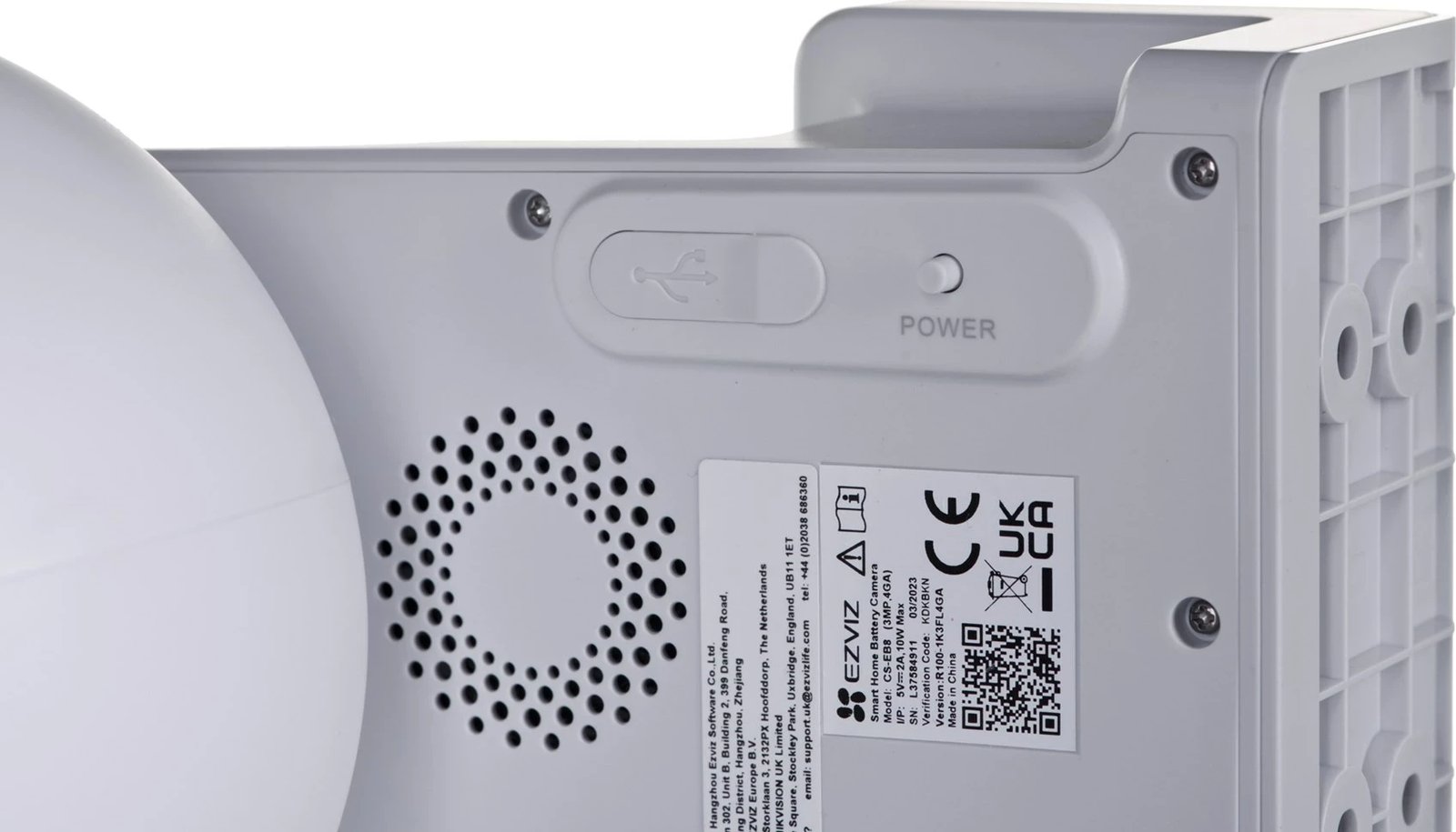 Kamerë sigurie IP EZVIZ CS-EB8, 3MP, 4GA, e bardhë