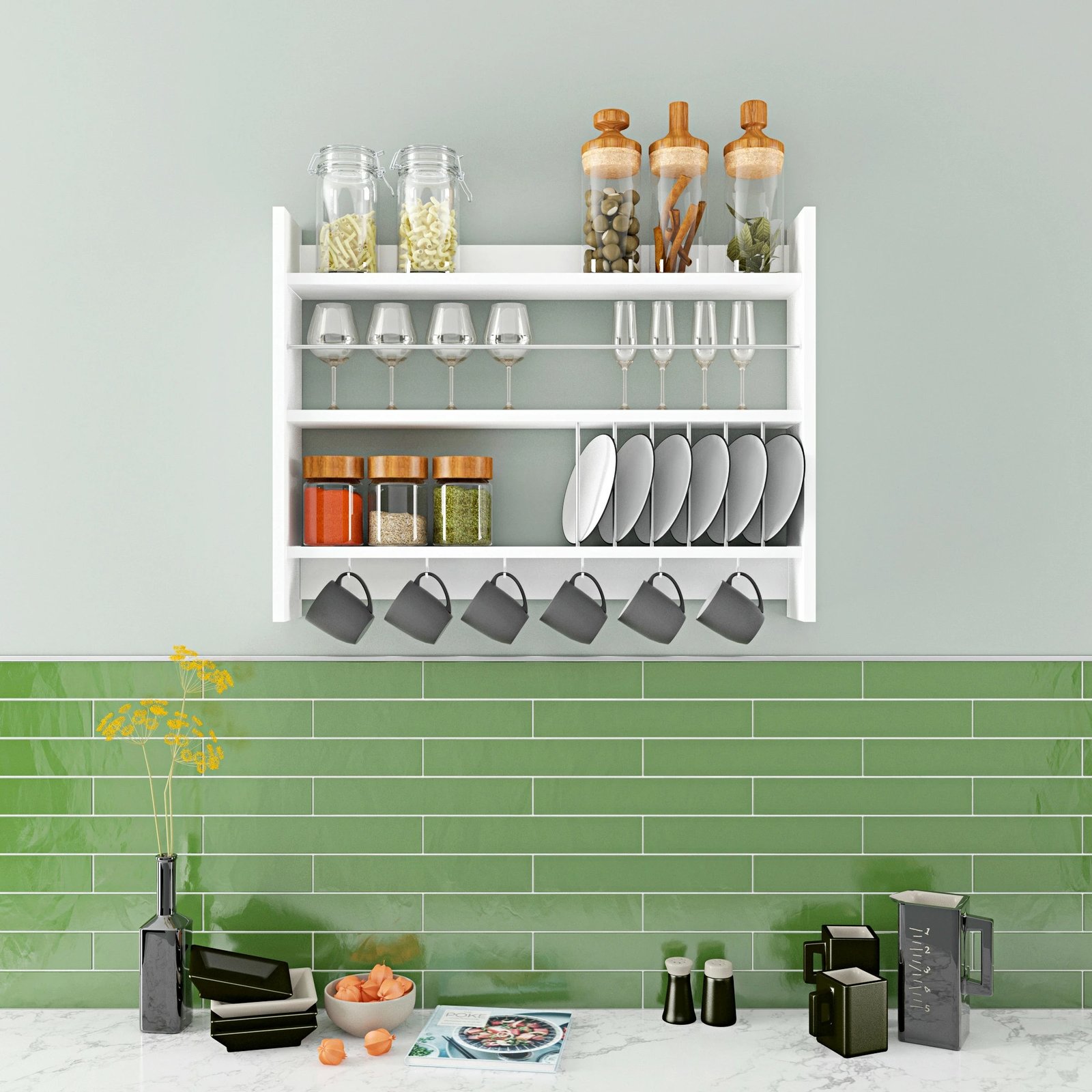 Raft kuzhine i bardhë Skye Decor, Kolin