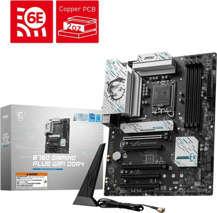 Pllakë amë MSI B760 GAMING PLUS WIFI, Socket LGA 1700, ATX
