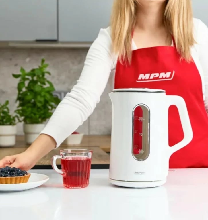 Ibrik elektrik MPM MCZ-126/B, 1.5L, Bardhë