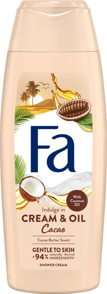 Xhel dushi për femra Fa Cream & Oil Cacao, 250ml