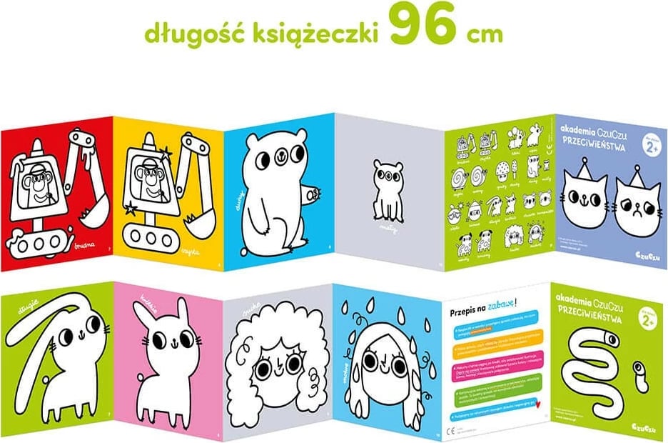 Set edukativ CzuCzu Academy Opposites, 2 libra ngjyrosje, puzzle 20 pjesë, shumëngjyrësh