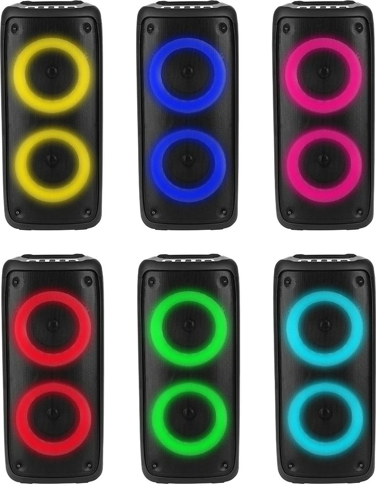 Altoparlant portativ Media-Tech FUNBOX BT MT3181, Bluetooth 5.0, 40W, RGB, me mikrofon, i zi