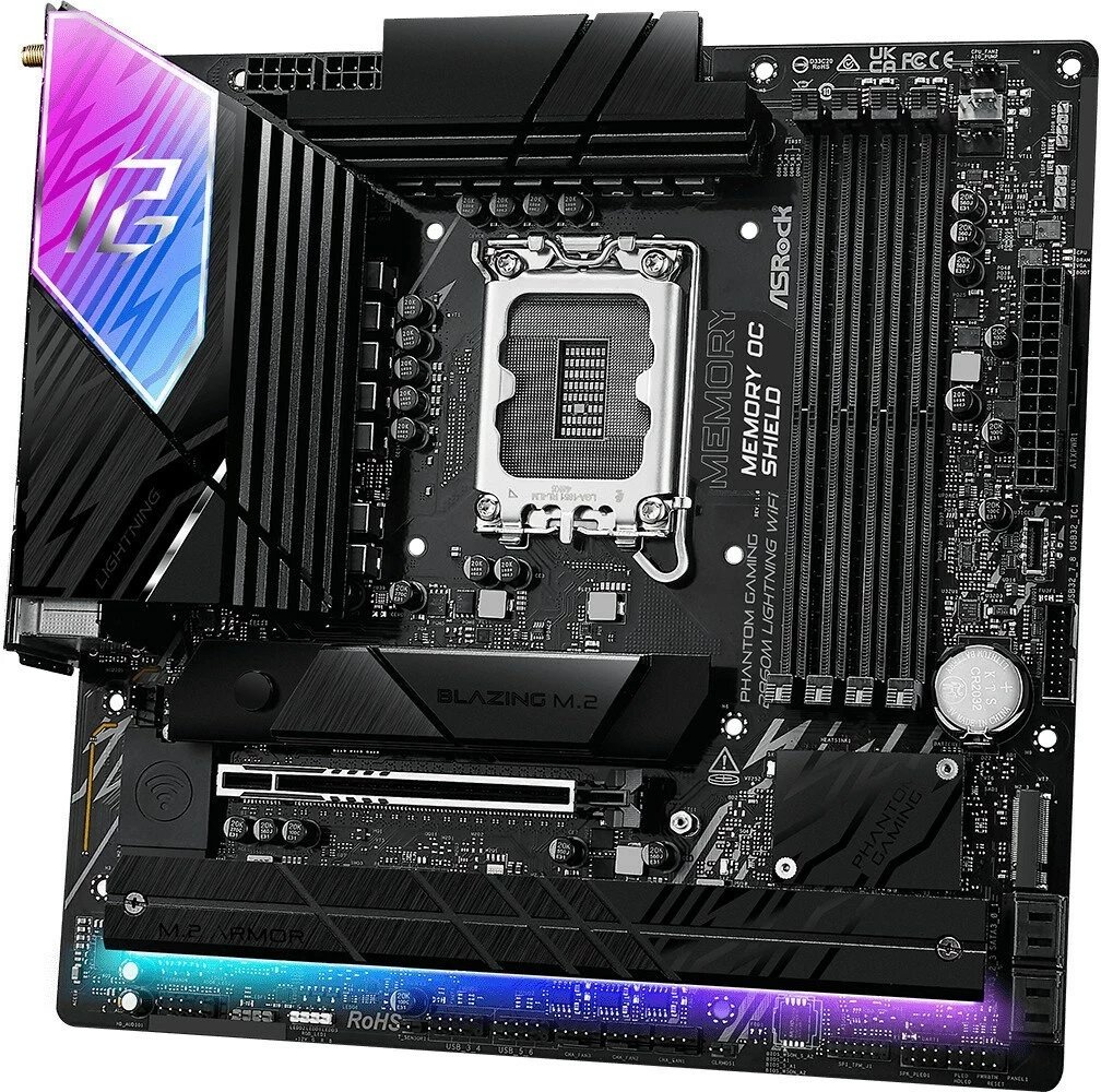 Pllakë amë ASRock B860M Lightning WiFi, micro ATX, Socket 1851, WiFi, Thunderbolt 4