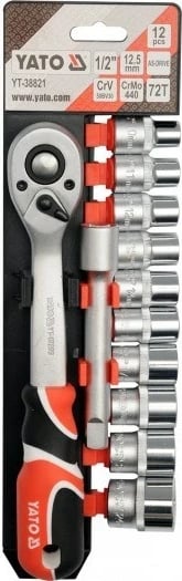 Set çelësash Yato YT-38821, 12 copë, Krom