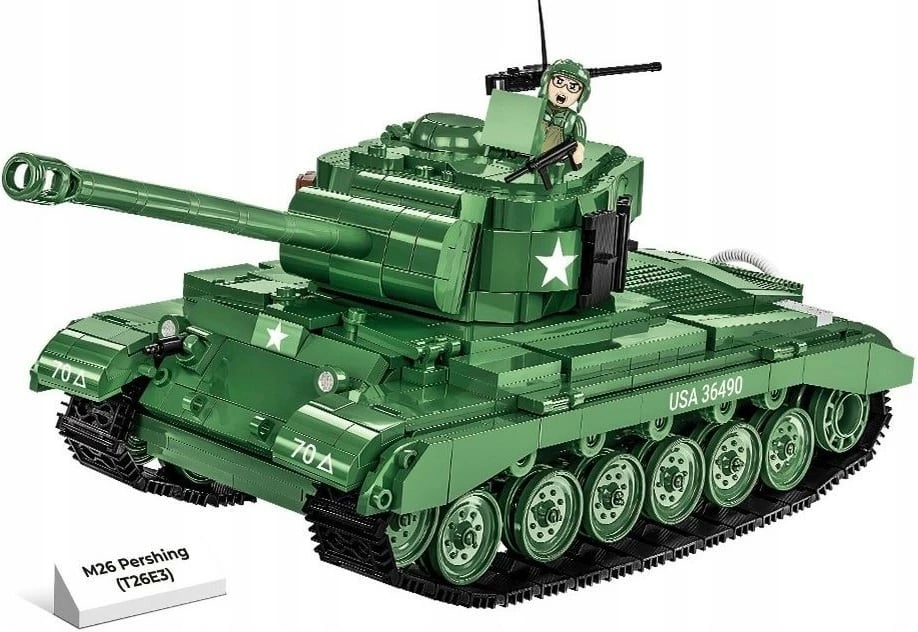 Set lodër ndërtimi Cobi Klocki M26 Pershing T26E3, 904 pjesë, jeshile