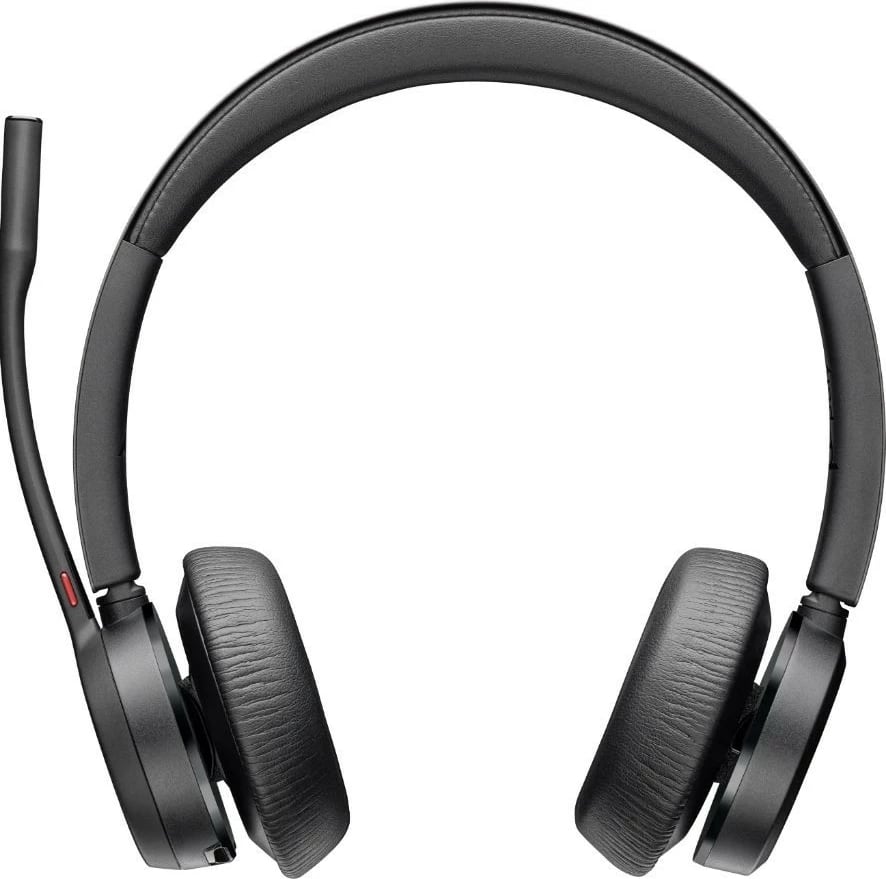 Kufje pa tela Poly Voyager 4320-MS-Teams me bazë karikimi, USB-C/BT700, e zezë