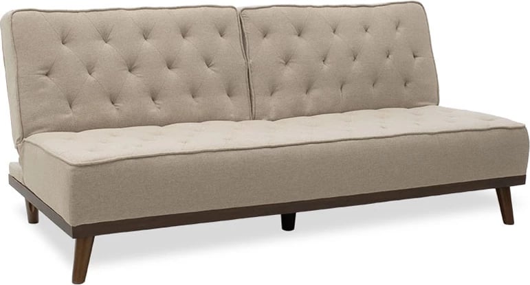 Divan shtrat Marco, material bezhë, 180x80x80cm