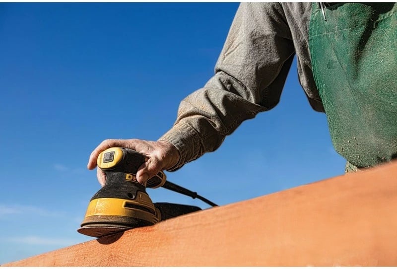 Lëmues orbital DeWALT 125mm 280W, zi/verdhe Lëmues orbital DeWALT 125mm 280W, zi/verdhe