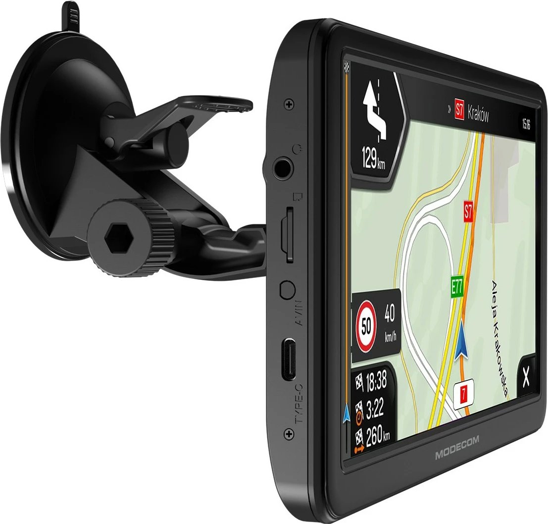 Navigacion GPS për veturë/kamion MODECOM FreeWAY CX 7.0 iGO, 7" TFT, 8GB, 256MB RAM, microSD, Evropë, përditësim 1‑vjeçar