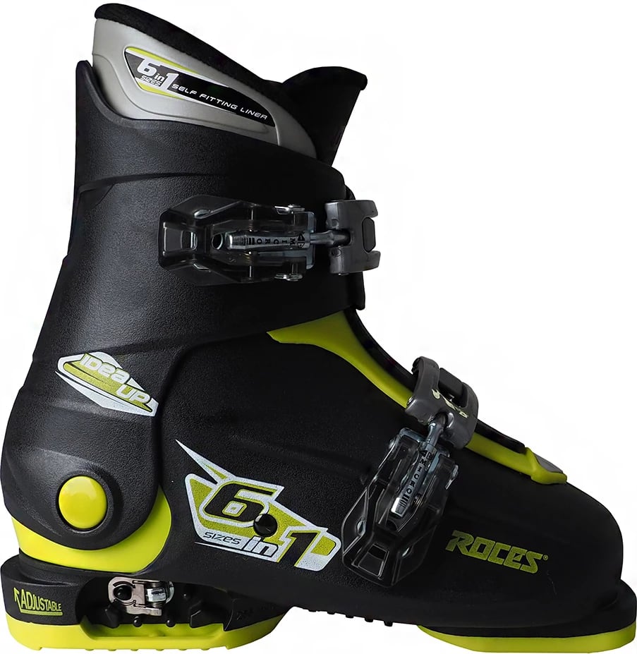 Çizme ski për fëmijë Roces, të zeza-lemon