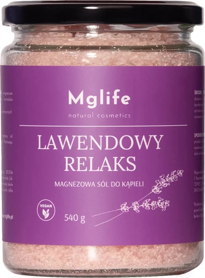 Kripë për banjo Mglife Lavender Relax Magnesium 540g