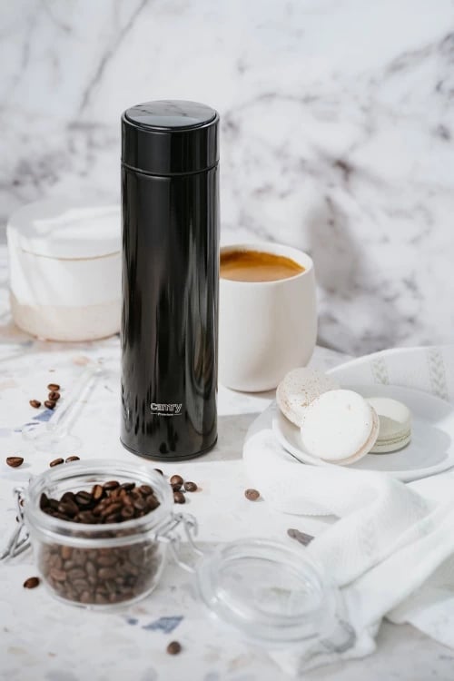 Termos, Camry CR 4507bk, ekran LED temperaturë, 473ml, çelik inox 304, i zi