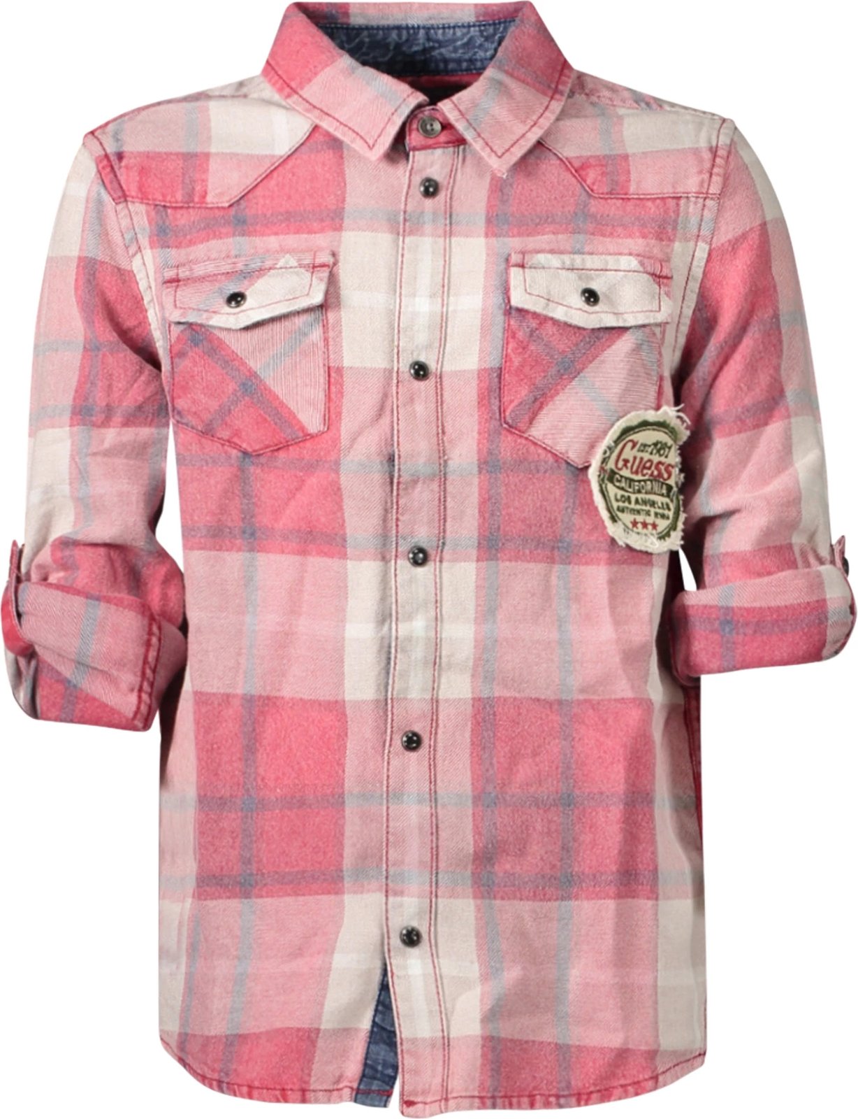 Këmishë për djem GUESS JEANS, e kuqe Këmishë për djem GUESS JEANS, e kuqe