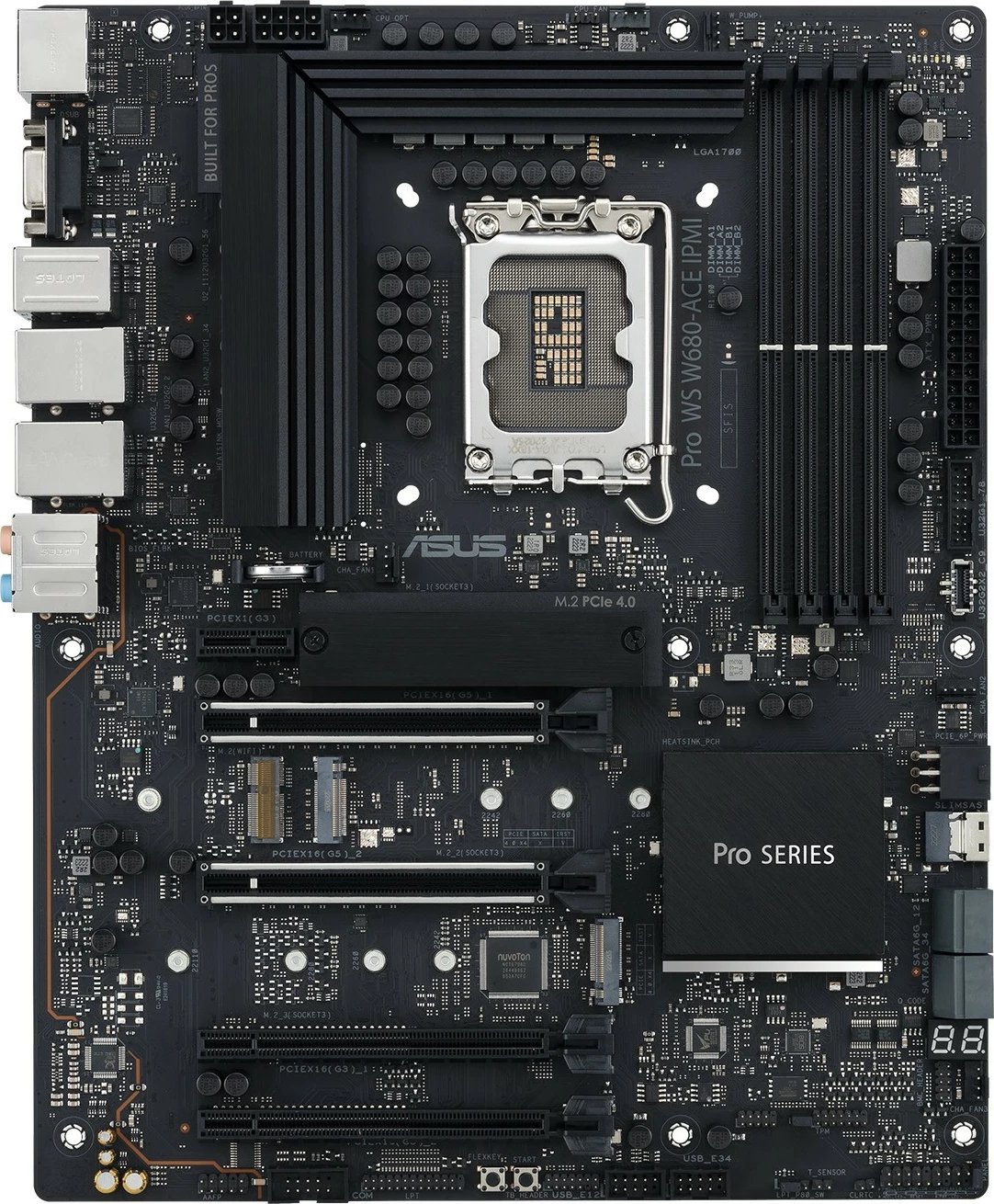 Pllakë amë ASUS PRO WS W680-ACE IPMI, Intel, LGA 1700, DDR5-SDRAM, 128 GB