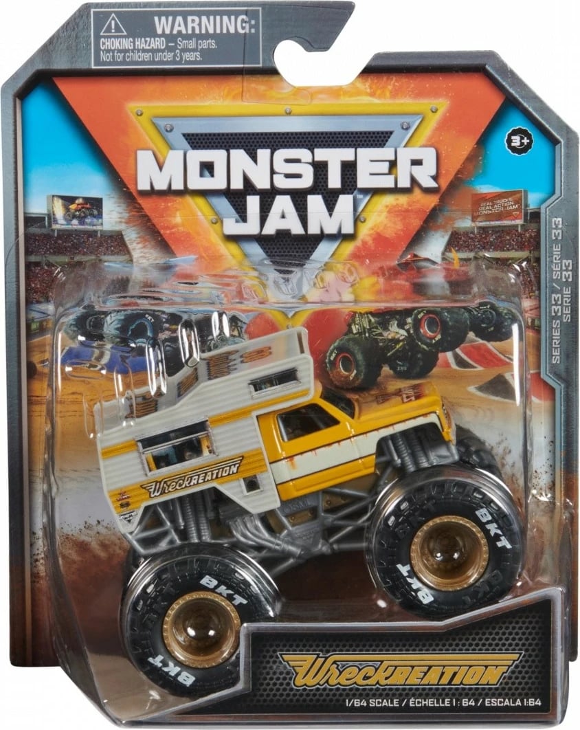 Lodër veturë Monster Jam Spin Master 1:64, metal dhe plastikë, ngjyra të përziera, 1 copë
