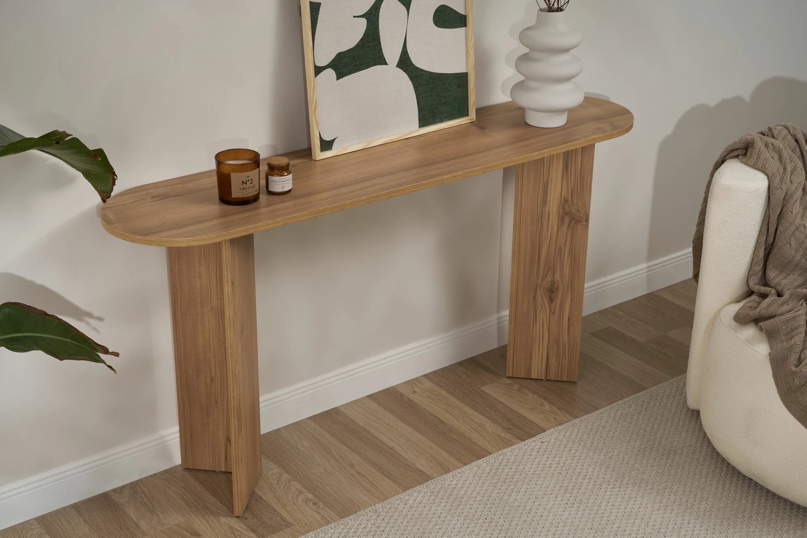 Komodë anësore Nordure, Sira, ngjyrë lisi