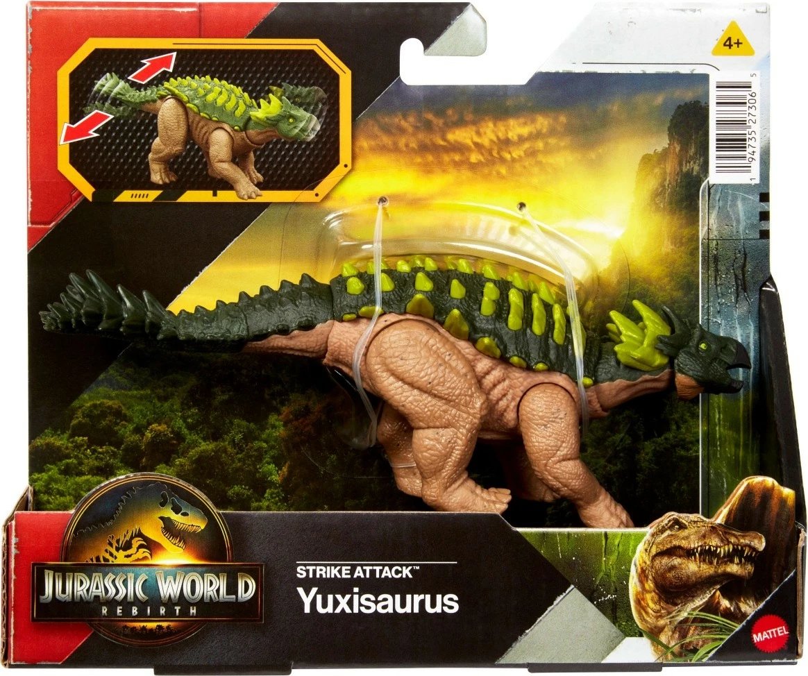 Figurë aksioni Jurassic World Mattel Yuxisaurus, 17.5 cm, për fëmijë, shumëngjyrëshe